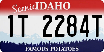 ID license plate 1T2284T