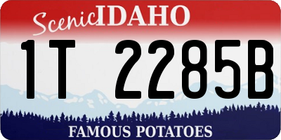 ID license plate 1T2285B