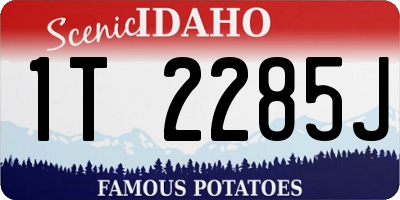 ID license plate 1T2285J
