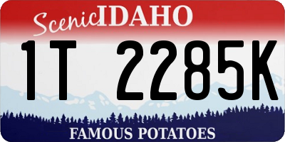 ID license plate 1T2285K