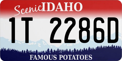 ID license plate 1T2286D