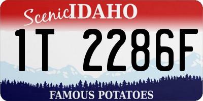 ID license plate 1T2286F