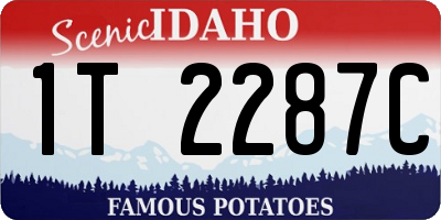 ID license plate 1T2287C