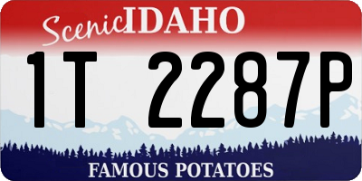 ID license plate 1T2287P