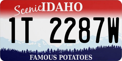 ID license plate 1T2287W