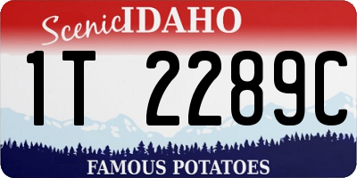 ID license plate 1T2289C