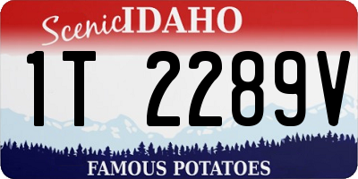 ID license plate 1T2289V