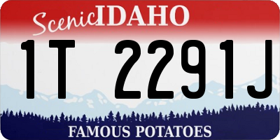 ID license plate 1T2291J