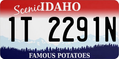 ID license plate 1T2291N