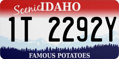 ID license plate 1T2292Y