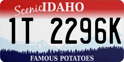 ID license plate 1T2296K