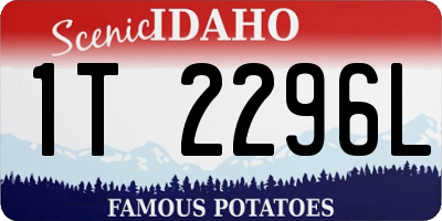 ID license plate 1T2296L