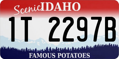 ID license plate 1T2297B