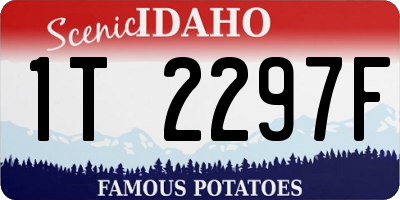 ID license plate 1T2297F