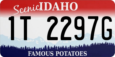 ID license plate 1T2297G