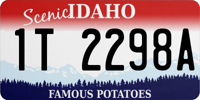 ID license plate 1T2298A