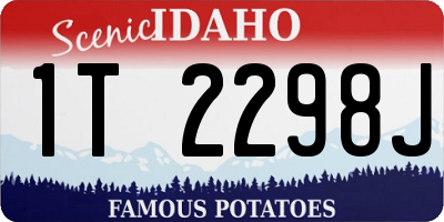 ID license plate 1T2298J