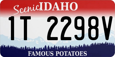 ID license plate 1T2298V