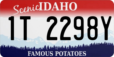 ID license plate 1T2298Y