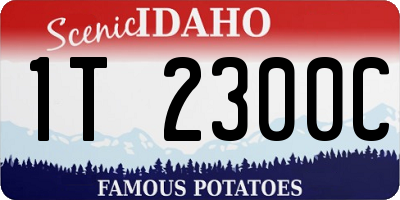 ID license plate 1T2300C