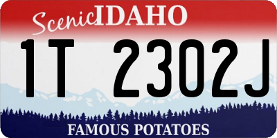 ID license plate 1T2302J
