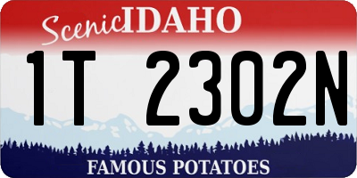ID license plate 1T2302N