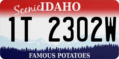 ID license plate 1T2302W