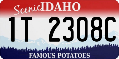 ID license plate 1T2308C