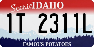 ID license plate 1T2311L