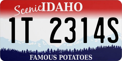 ID license plate 1T2314S