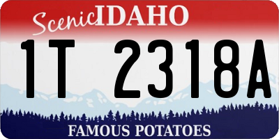 ID license plate 1T2318A
