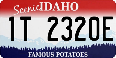 ID license plate 1T2320E