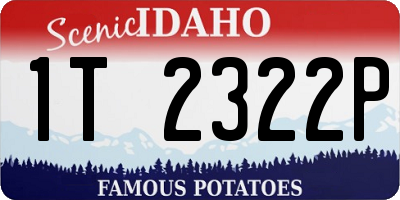 ID license plate 1T2322P