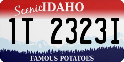ID license plate 1T2323I