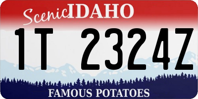 ID license plate 1T2324Z