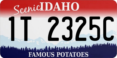 ID license plate 1T2325C