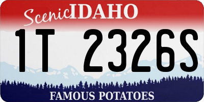 ID license plate 1T2326S