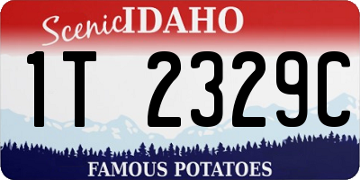ID license plate 1T2329C