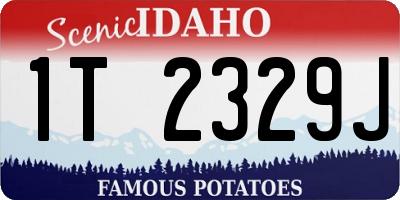 ID license plate 1T2329J