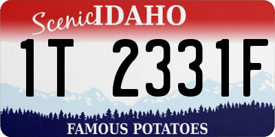 ID license plate 1T2331F