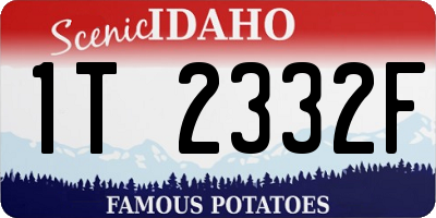ID license plate 1T2332F