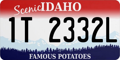 ID license plate 1T2332L