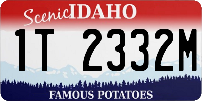 ID license plate 1T2332M