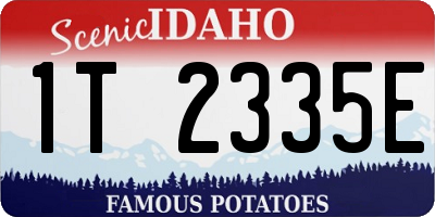 ID license plate 1T2335E
