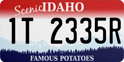 ID license plate 1T2335R