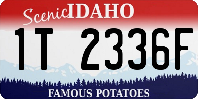 ID license plate 1T2336F