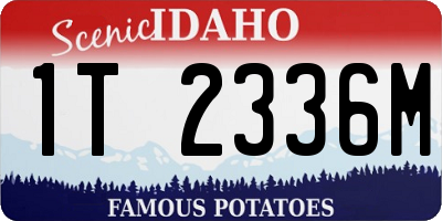 ID license plate 1T2336M
