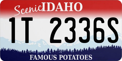 ID license plate 1T2336S