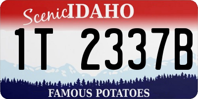 ID license plate 1T2337B