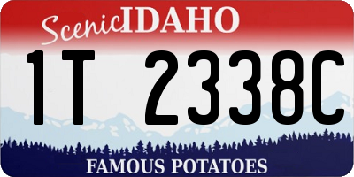 ID license plate 1T2338C